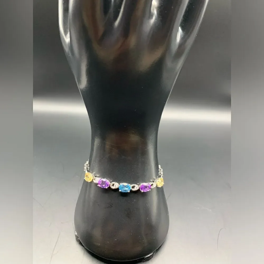 18k White Gold Plated 925 Sterling Silver bracelet